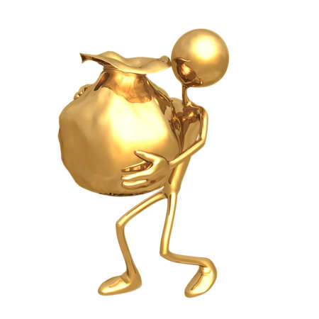 Left Holding the Bagの写真素材