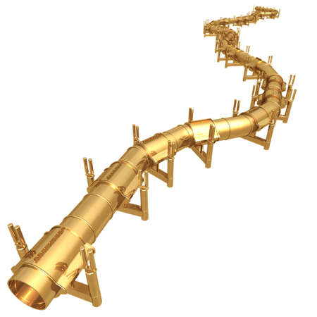 Gilded Oil Pipeline 3Dの写真素材