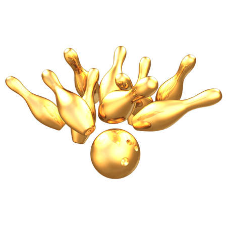 Gilded Bowling 3Dの写真素材
