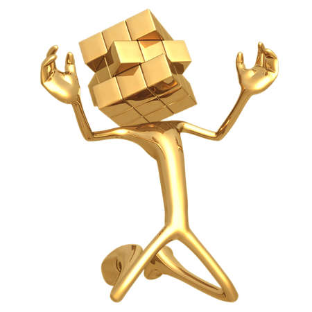 Scrambled Puzzle Cubeの写真素材