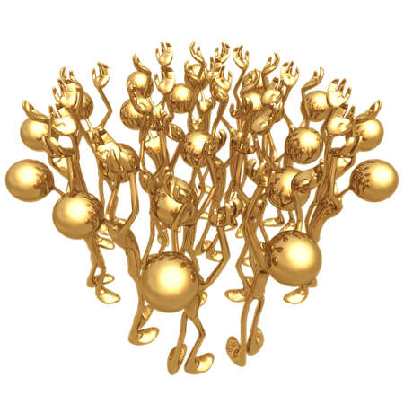 Reaching Crowdの写真素材