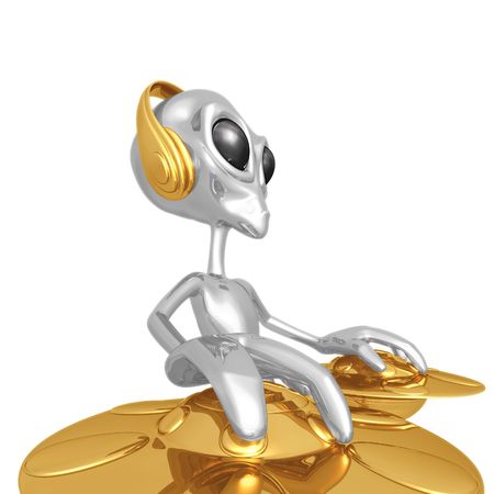 Alien DJの写真素材