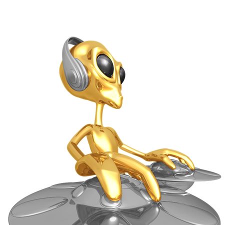 Alien DJの写真素材