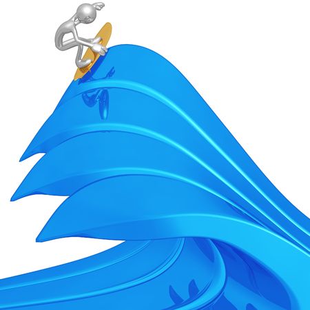 Surfing Bar Graphの写真素材