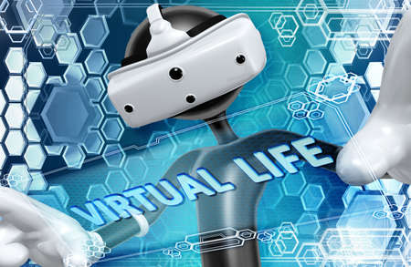 Virtual Reality VR 3D Illustration
