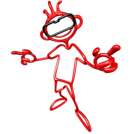 Virtual Reality VR 3D Illustrationの写真素材