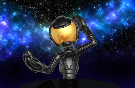 Astronaut Character 3D Illustration