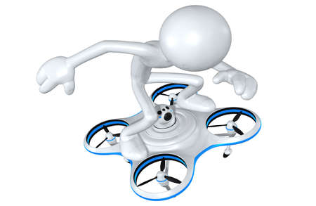 Aerial Drone Concept 3D Illustration
