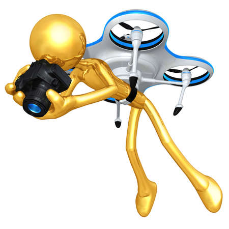 Aerial Drone Concept 3D Illustrationの写真素材