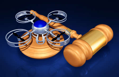 Aerial Drone Concept 3D Illustrationの写真素材