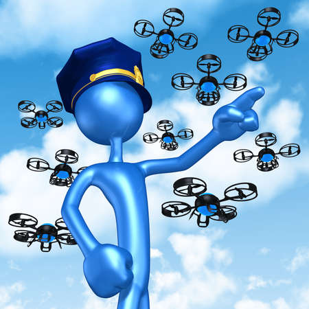 Aerial Drone Concept 3D Illustration