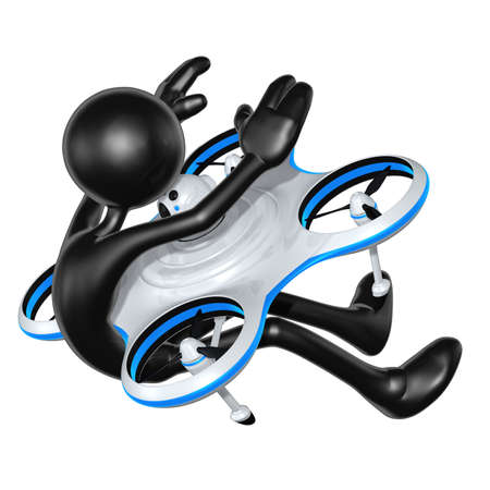 Aerial Drone Concept 3D Illustrationの写真素材