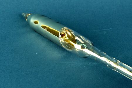 Cesium is the most active metal capsule for storing cesium.の写真素材