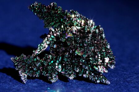 Vanadium crystals, Colorful crystals, the play of light on metal crystalsの写真素材