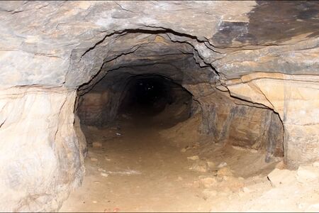Mine is a quarry, a hole in the rock. Mine is a quarry, a hole in the rock.の写真素材