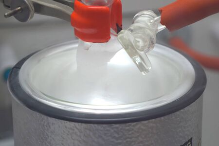 Physical experiments with liquid nitrogen and liquefied air.の写真素材