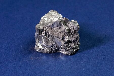 A piece of antimony, chemical and physical experiments on pure antimony.の写真素材