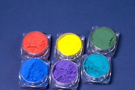 Multicolored powder paints. Paints in the form of powder included.の写真素材