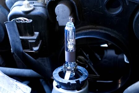 a Xenon lamp for car. Installing xenon