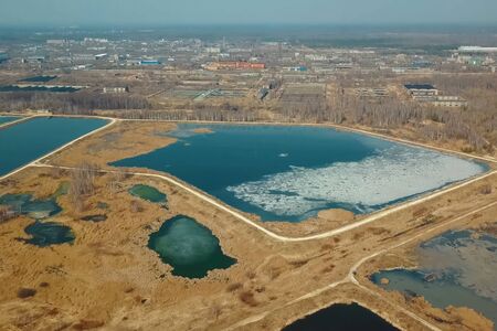 Treatment facilities, wastewater treatment infrastructure. Sewage treatmentの写真素材