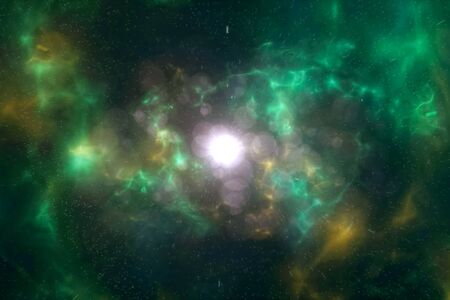 Abstraction, supernova explosion, colorful clouds and stars.の写真素材