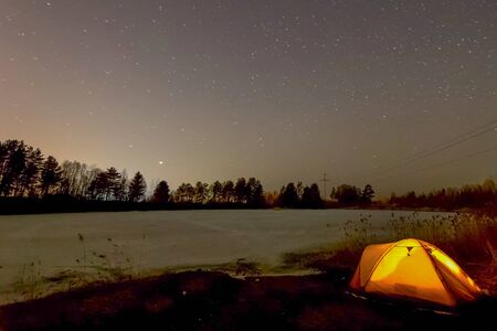 Starry sky background picture of stars in the night sky and the Milky Way.の写真素材