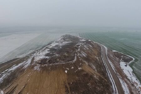 Garbage dump, top view of the trash. Landfill.の写真素材