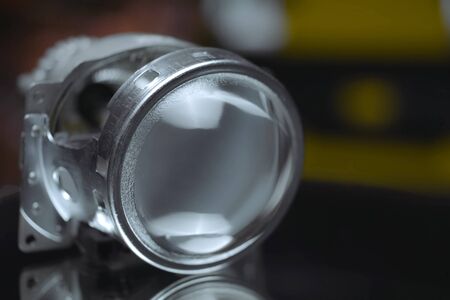 New car headlights, replacement of headlights on a car.