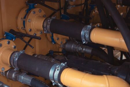 Drilling rig, equipment at the site of oil drilling.の写真素材