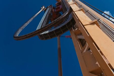 Drilling rig, equipment at the site of oil drilling.の写真素材
