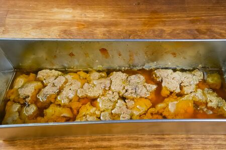 Ready to cook ground meat. Stuffing for cutlets.の写真素材