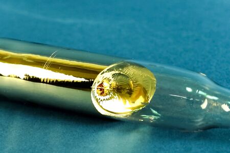 Cesium is the most active metal capsule for storing cesium.の写真素材
