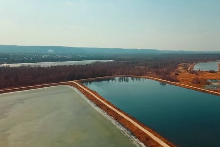 Treatment facilities, wastewater treatment infrastructure. Sewage treatmentの写真素材