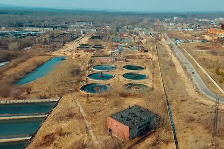 Treatment facilities, wastewater treatment infrastructure. Sewage treatmentの写真素材