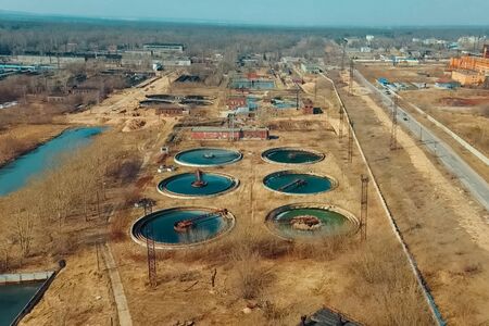 Treatment facilities, wastewater treatment infrastructure. Sewage treatmentの写真素材