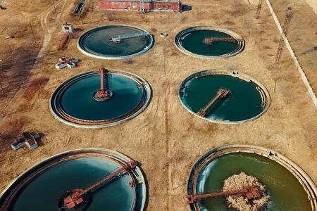 Treatment facilities, wastewater treatment infrastructure. Sewage treatmentの写真素材