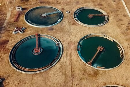 Treatment facilities, wastewater treatment infrastructure. Sewage treatmentの写真素材