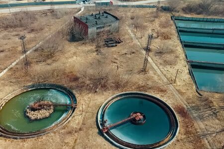 Treatment facilities, wastewater treatment infrastructure. Sewage treatmentの写真素材