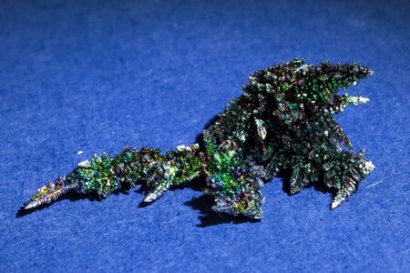 Vanadium crystals, Colorful crystals, the play of light on metal crystalsの写真素材