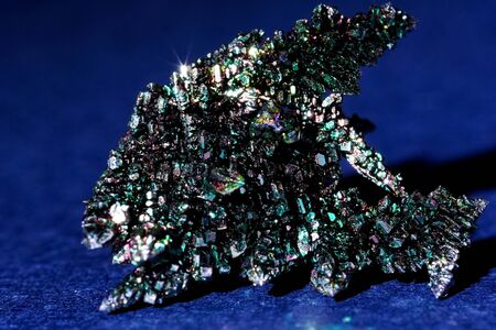 Vanadium crystals, Colorful crystals, the play of light on metal crystalsの写真素材
