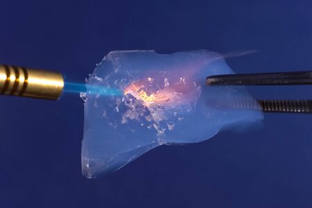 Airgel and experiences with it. aerogel properties.の写真素材