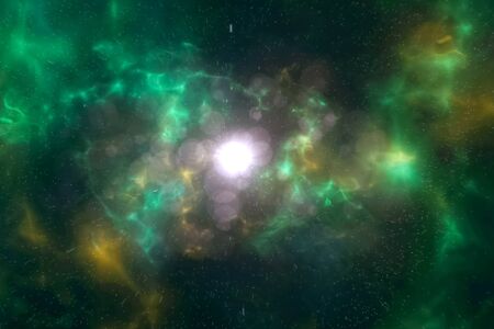 Abstraction, supernova explosion, colorful clouds and stars.の写真素材