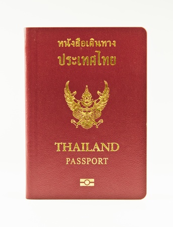 Thailand Passport  isolated on the white background の写真素材