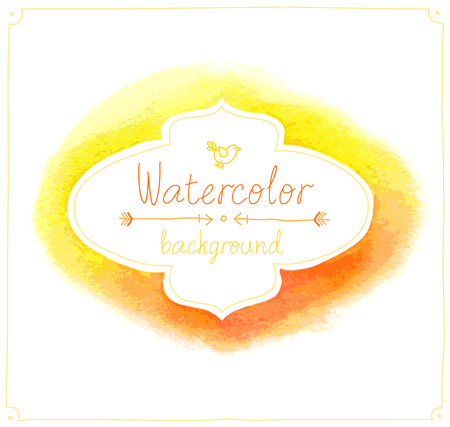 Vector Watercolor frame.のイラスト素材