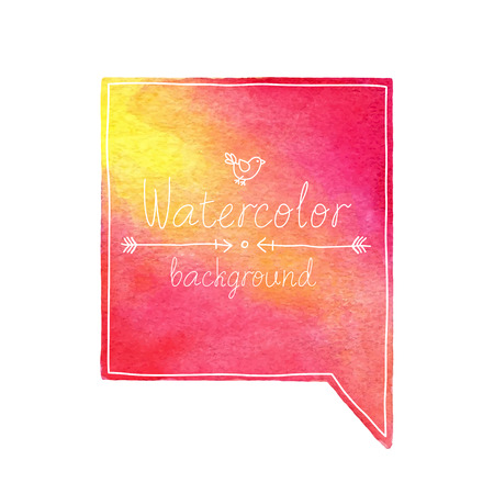 Vector Watercolor bubble with place for text.のイラスト素材