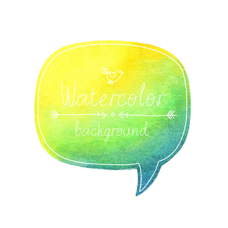 Vector Watercolor bubble with place for text.のイラスト素材