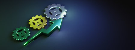 Metallic Gear for Industrial, Strategy and Movement Concepts