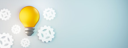 Bearing Gears for Industrial use in 3D Illustration Modern Effectsの写真素材