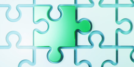 Smart Intelligent Leader Jigsaw Puzzle For Business and Strategy Conceptの写真素材