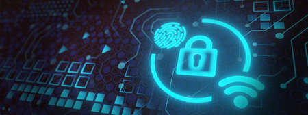 Fingerprint authentication lock to access secured computer network wifi and digital systems. Cyber...